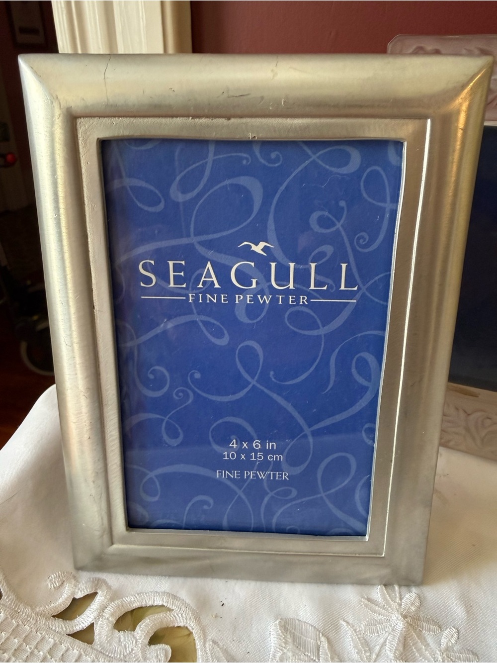Fine Pewter Silver 4x6 Photo Frame &